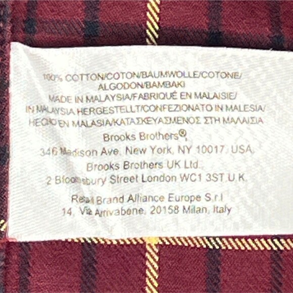 Brooks Brothers Casual Shirt Non-Iron Traditional Red Check Long-Slv Button-Down - Picture 6 of 13